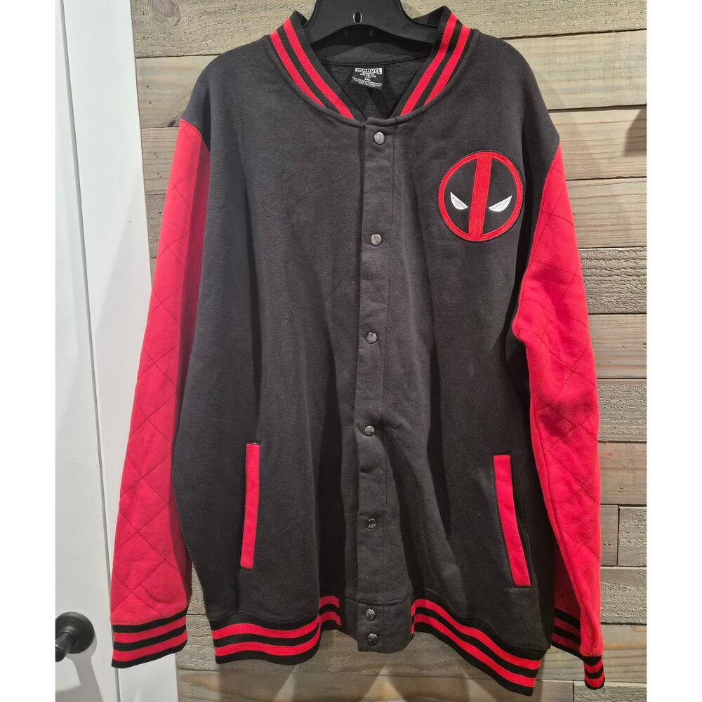 Marvel Deadpool Varsity Jacket – Size 2XL – Great Condition – Cotton/Poly Blend